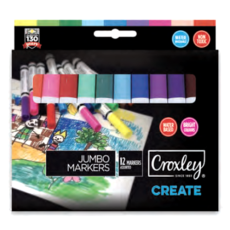 Croxley Jumbo Fibre Tip Markers 12's